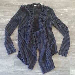 Navy Black Volcom Oversized Cardigan Long Sleeve